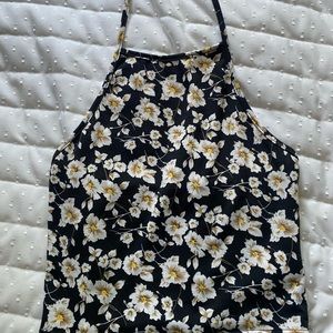 flower cropped halter top